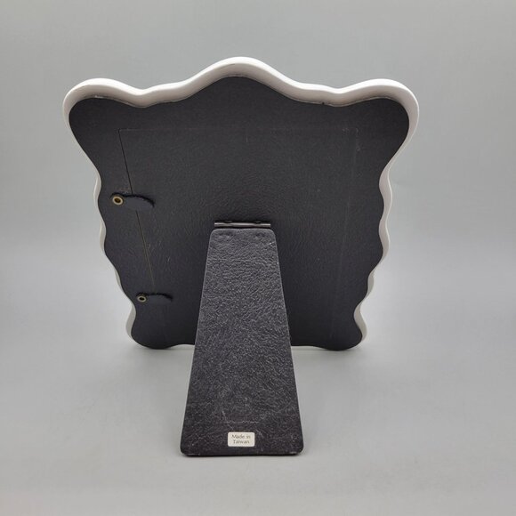 Ceramic Floral Picture Frame Scalloped Edges 3x5 or 4x6 Photos Burnes of Boston - Picture 3 of 8